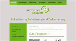 Desktop Screenshot of bp-recyclingsystems.com